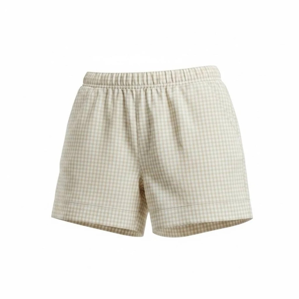 Cozy Earth Women's Lived In Linen Shorts Size XXXL Sunkissed Gingham Comfort NWT